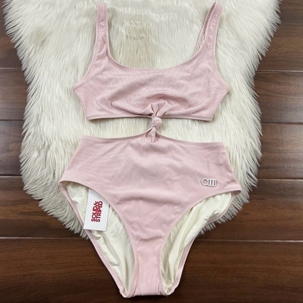 Solid & Striped Size Large Pink Bathing Suit